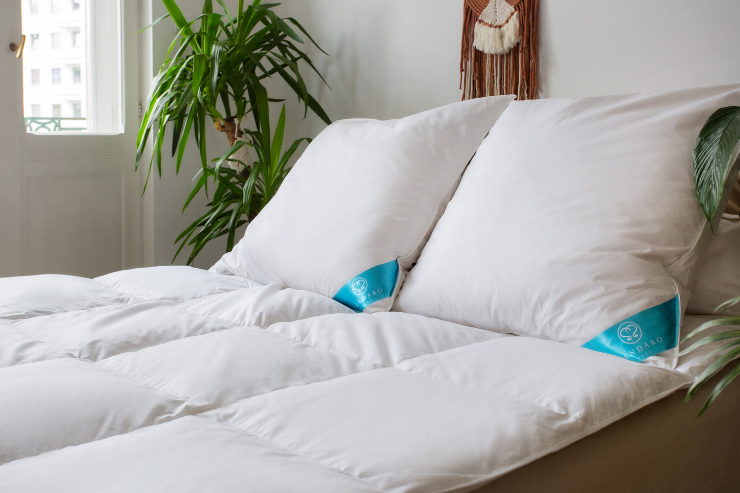 2er-Set 3-Kammer-Kissen 80x80 cm – 1600 g – Daunen & Federn