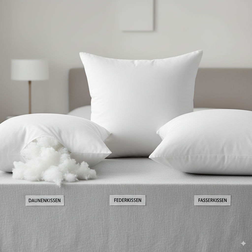 Daunen vs. Federn vs. Synthetik: Welche Kissenfüllung ist die richtige für Sie?