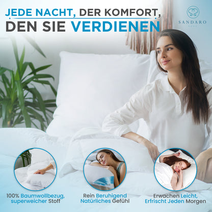 200x220 cm  | 1800 gr | 70 % Gänsedaunen & 30 % Gänsefedern
