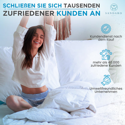 200x220 cm  | 1800 gr | 70 % Gänsedaunen & 30 % Gänsefedern