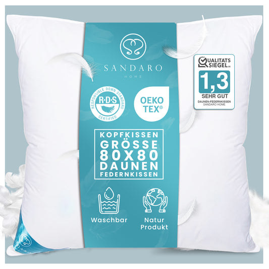 1600 gr | 3-KAMMERN KISSEN | 80 x 80 cm